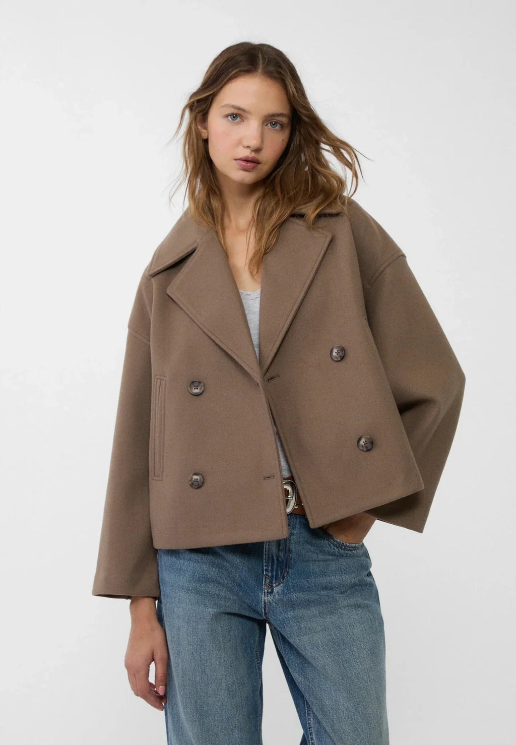 Bethany | Women's Double-breasted Cropped Trench Coat