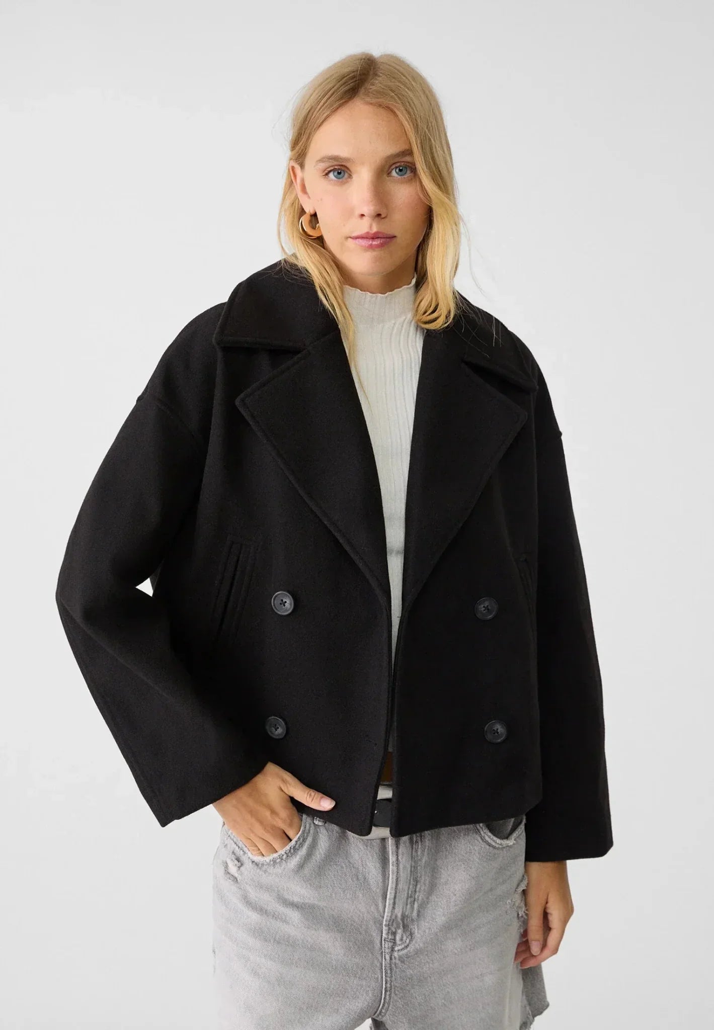 Bethany | Women's Double-breasted Cropped Trench Coat