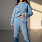 Women's Relaxed Oversized Tracksuit - Matching Hoodie & Jogger Set