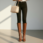 Women’s Knee-High faux Leather Boots with Block Heel | Classic for Autumn & Winter