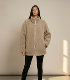 Molly | Women's Zip up Jacket - Relaxed Fit, Teddy Fabric