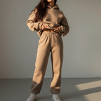 Women's Relaxed Oversized Tracksuit - Matching Hoodie & Jogger Set