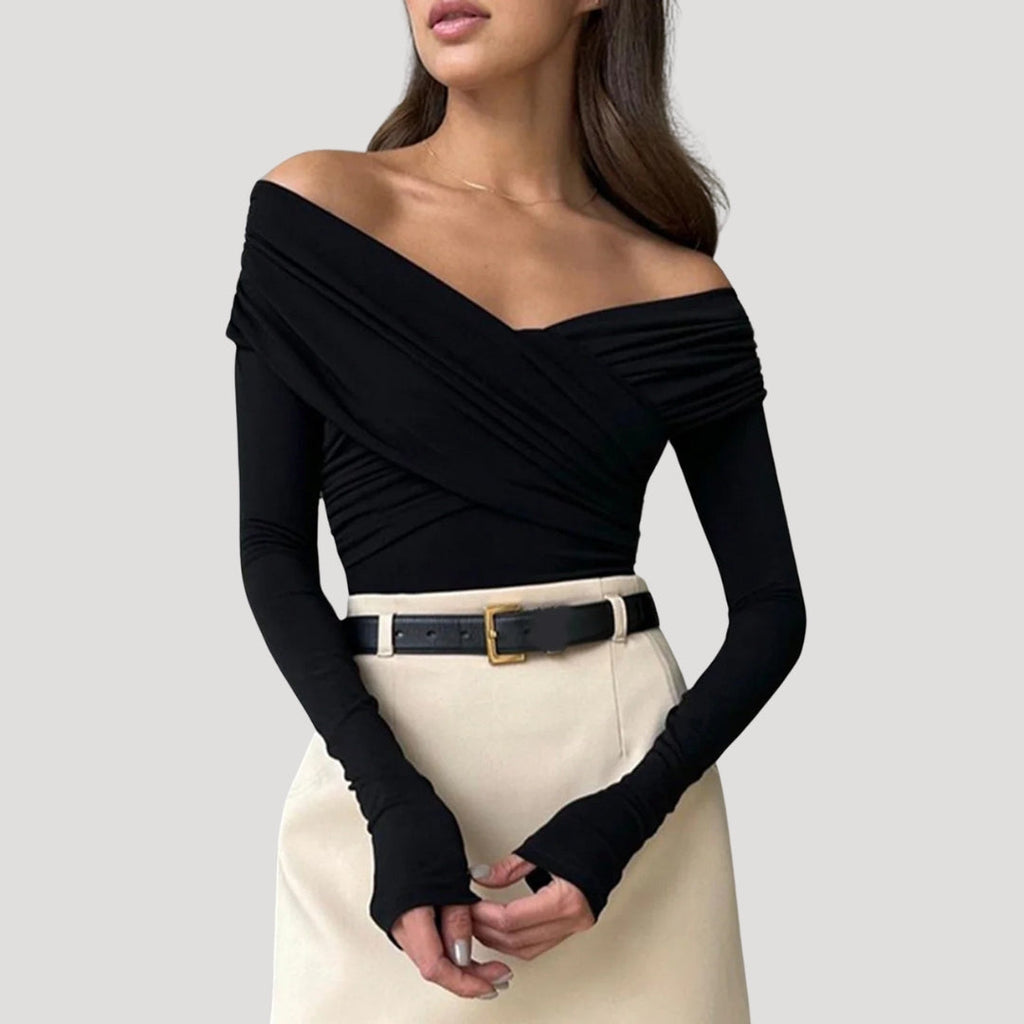 Charlotte| Off-Shoulder Top with Chic Evening Style
