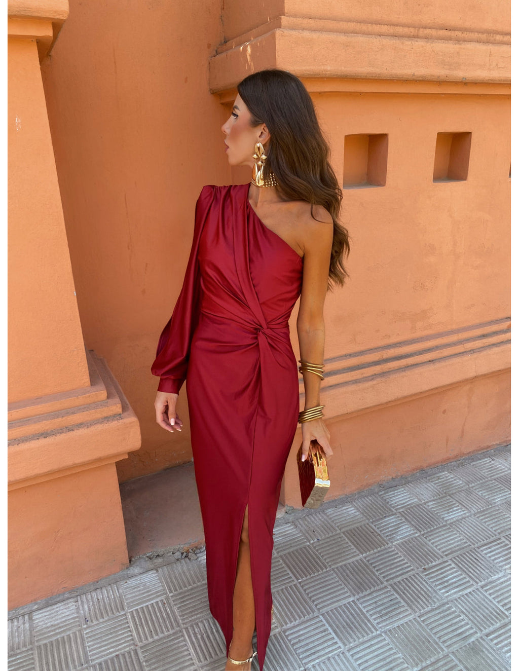 Evie| Elegant Maxi Dress With One-Shoulder Design for Special Occasions