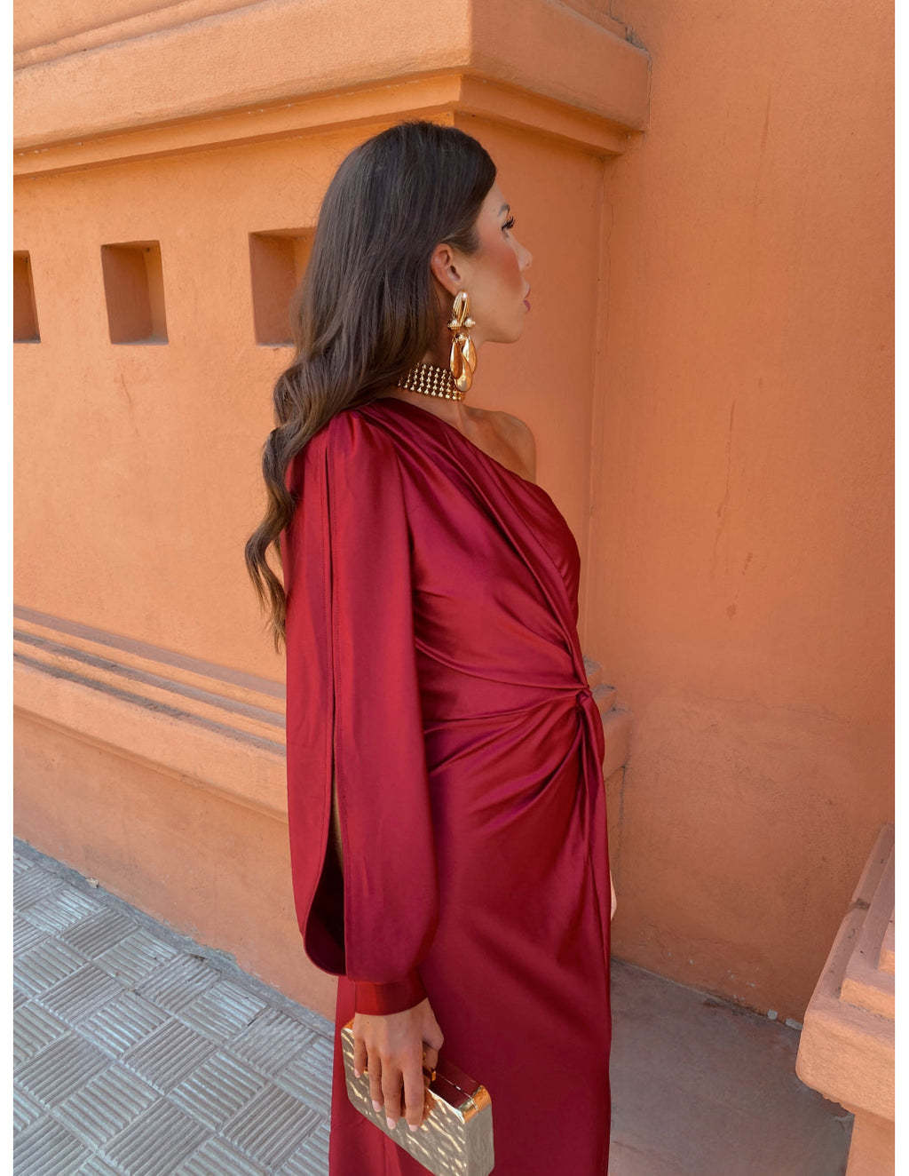 Evie| Elegant Maxi Dress With One-Shoulder Design for Special Occasions