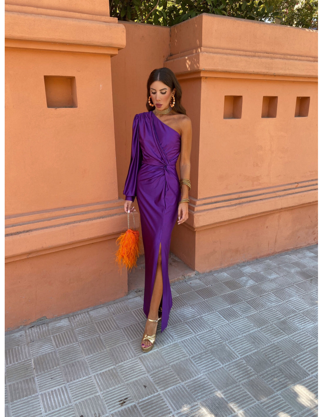 Evie| Elegant Maxi Dress With One-Shoulder Design for Special Occasions