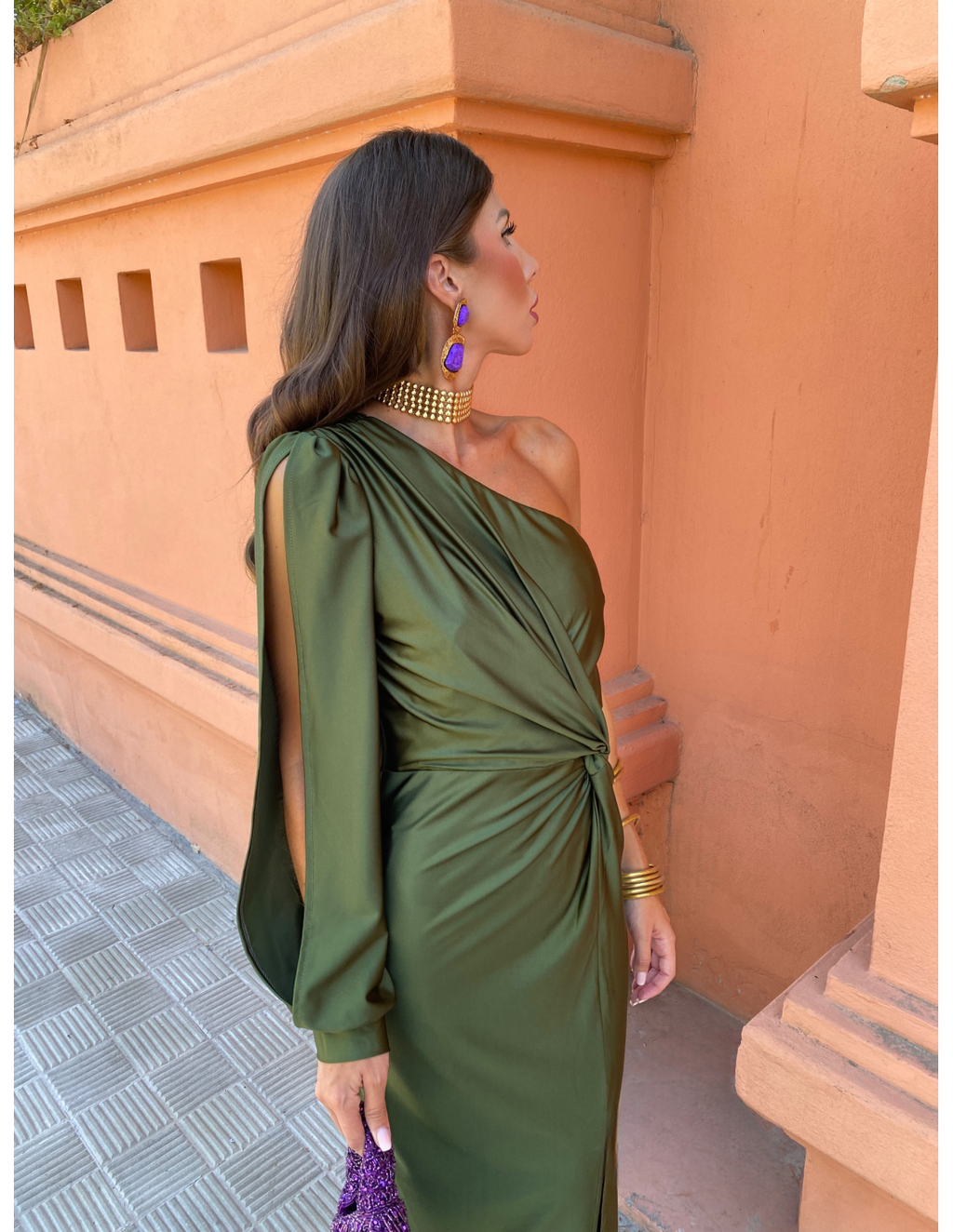 Evie| Elegant Maxi Dress With One-Shoulder Design for Special Occasions
