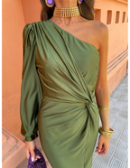 Evie| Elegant Maxi Dress With One-Shoulder Design for Special Occasions