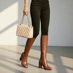 Women’s Knee-High faux Leather Boots with Block Heel | Classic for Autumn & Winter