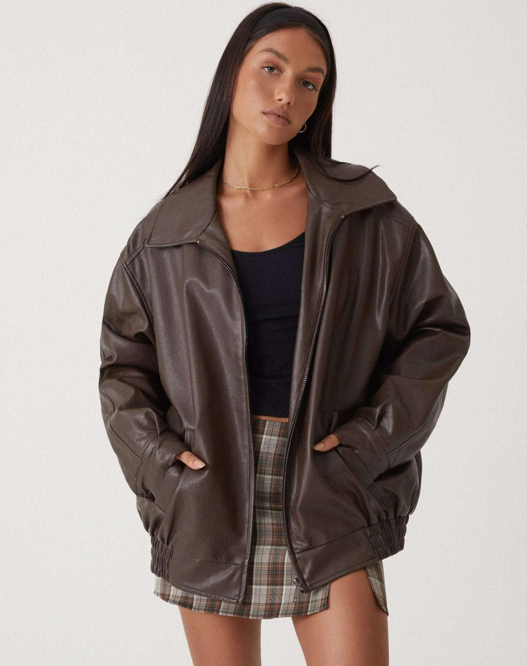 Abi | Women's Oversized Leather Jacket