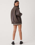 Abi | Women's Oversized Leather Jacket