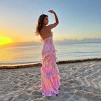 Eden| Elegant Flowing Spaghetti Straps Maxi Dress