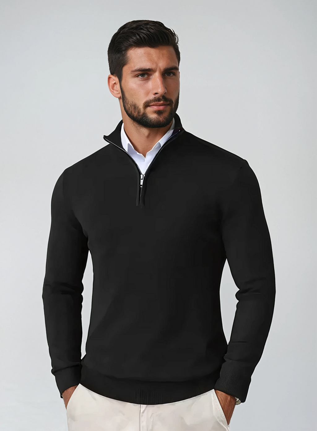 William Men’s Half-Zip Jumper – Smart Casual Style