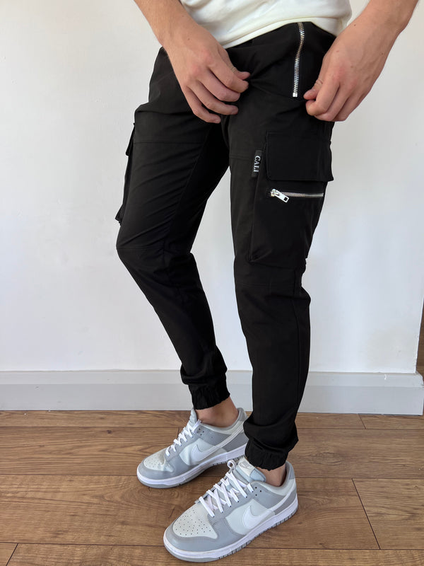 Pantalones de carga de lujo - negro